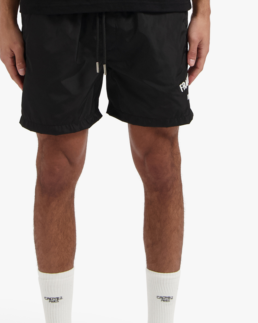 CROYEZ FRATERNITÉ SWIM SHORTS | BLACK/WHITE