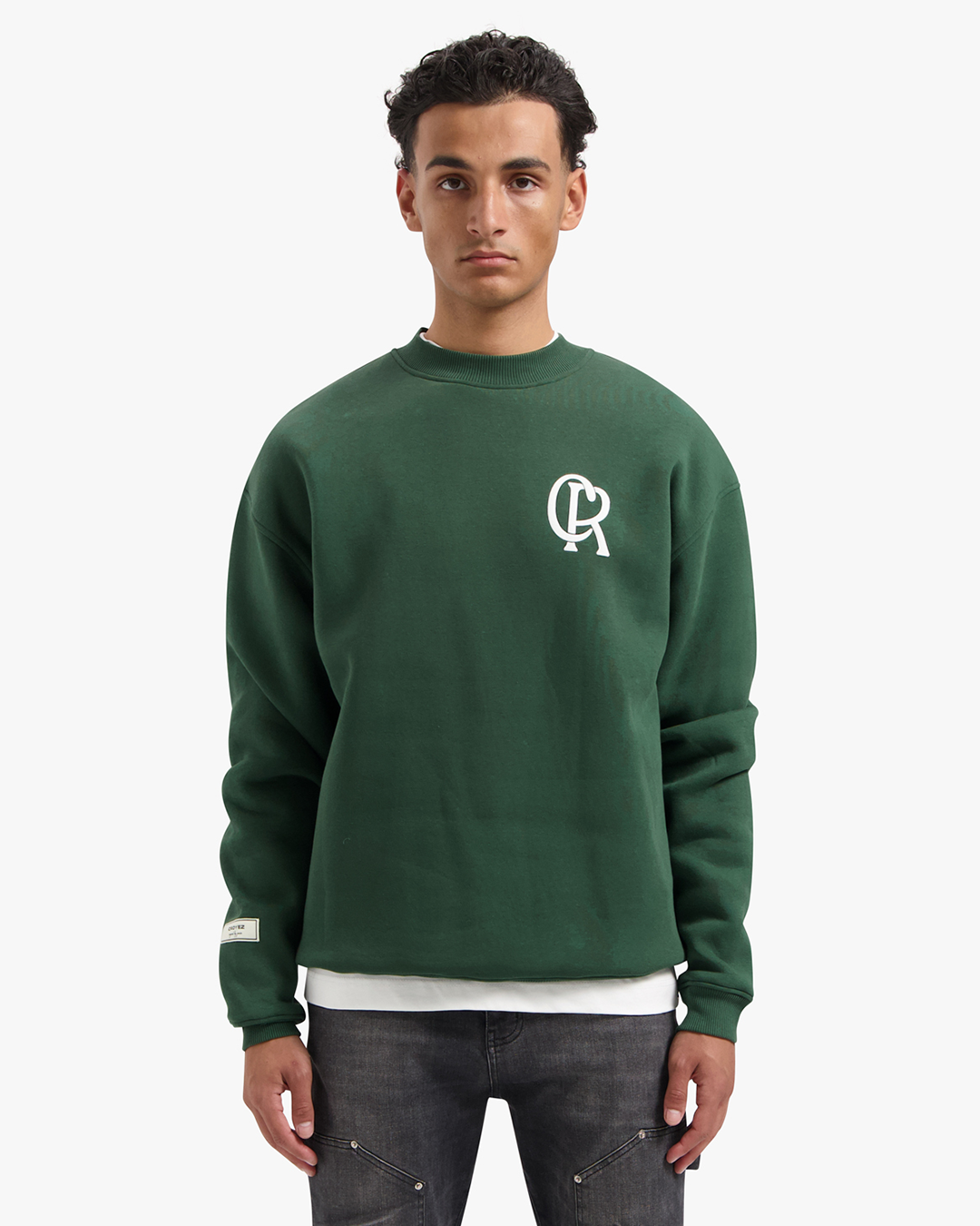 CROYEZ INITIAL SWEATER - DARK GREEN