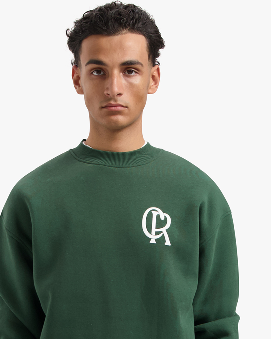 CROYEZ INITIAL SWEATER - DARK GREEN