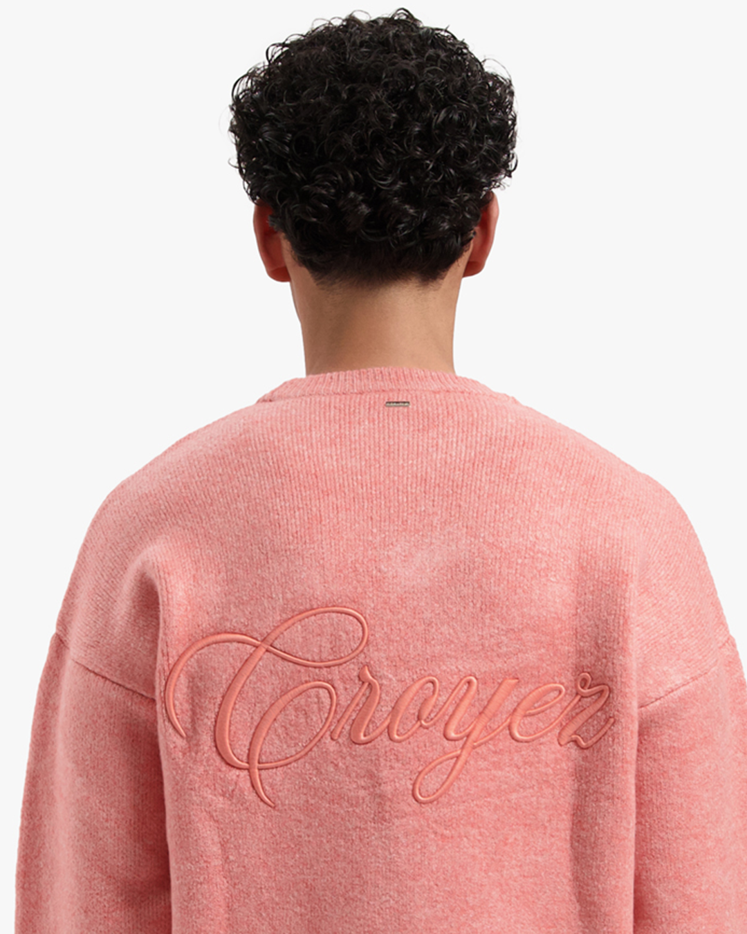 CROYEZ SCRIPT KNIT SWEATER - CORAL