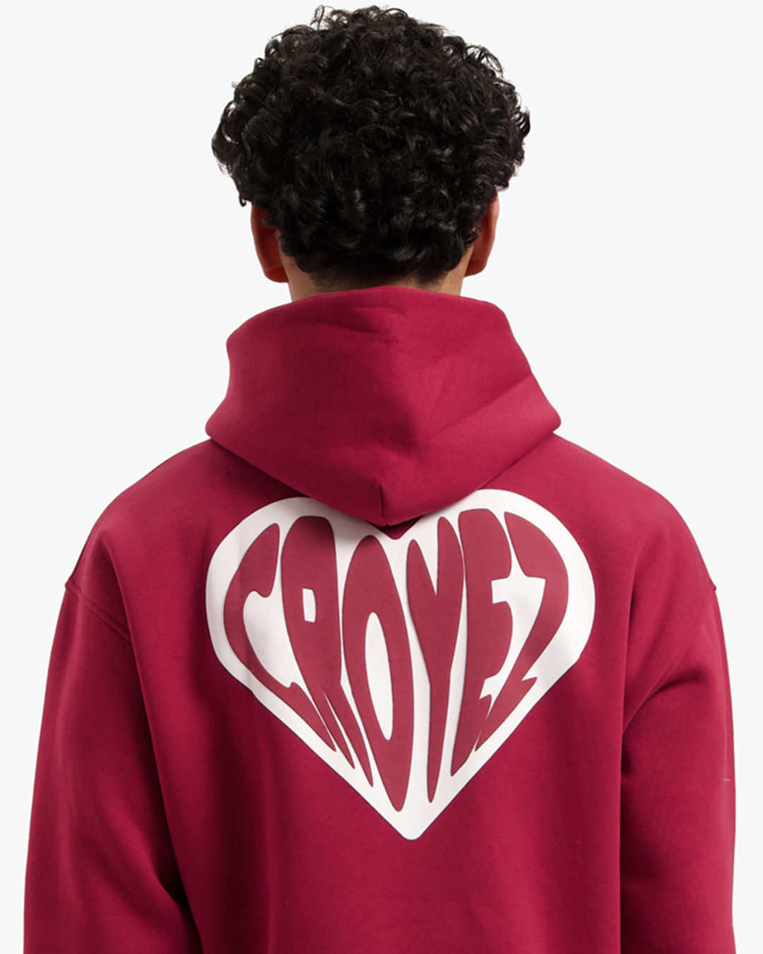 CROYEZ PUFFED HEART HOODIE - RED