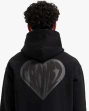 CROYEZ PUFFED HEART HOODIE | BLACK