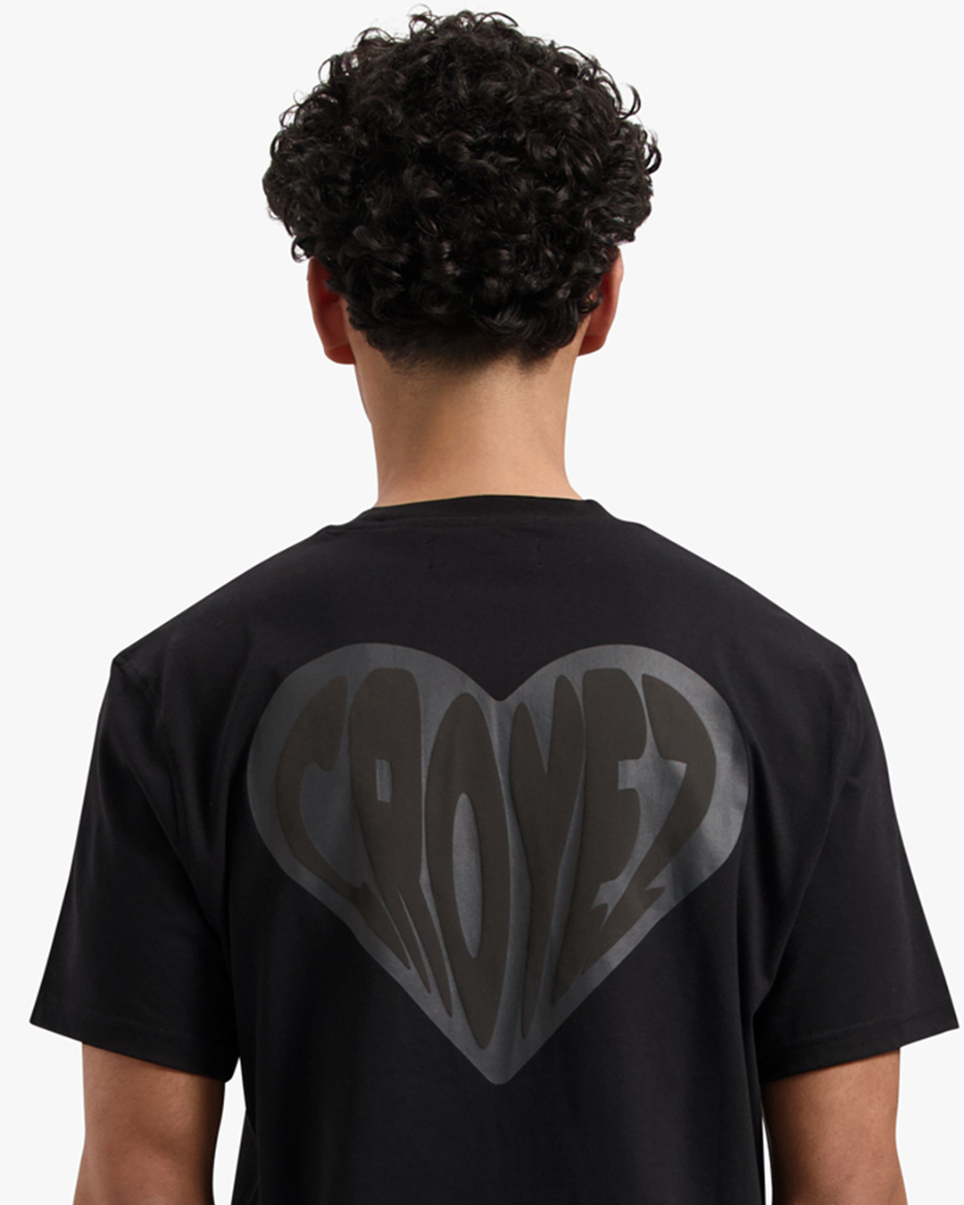 CROYEZ PUFFED HEART T-SHIRT | BLACK