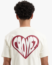 CROYEZ PUFFED HEART T-SHIRT | OFF-WHITE