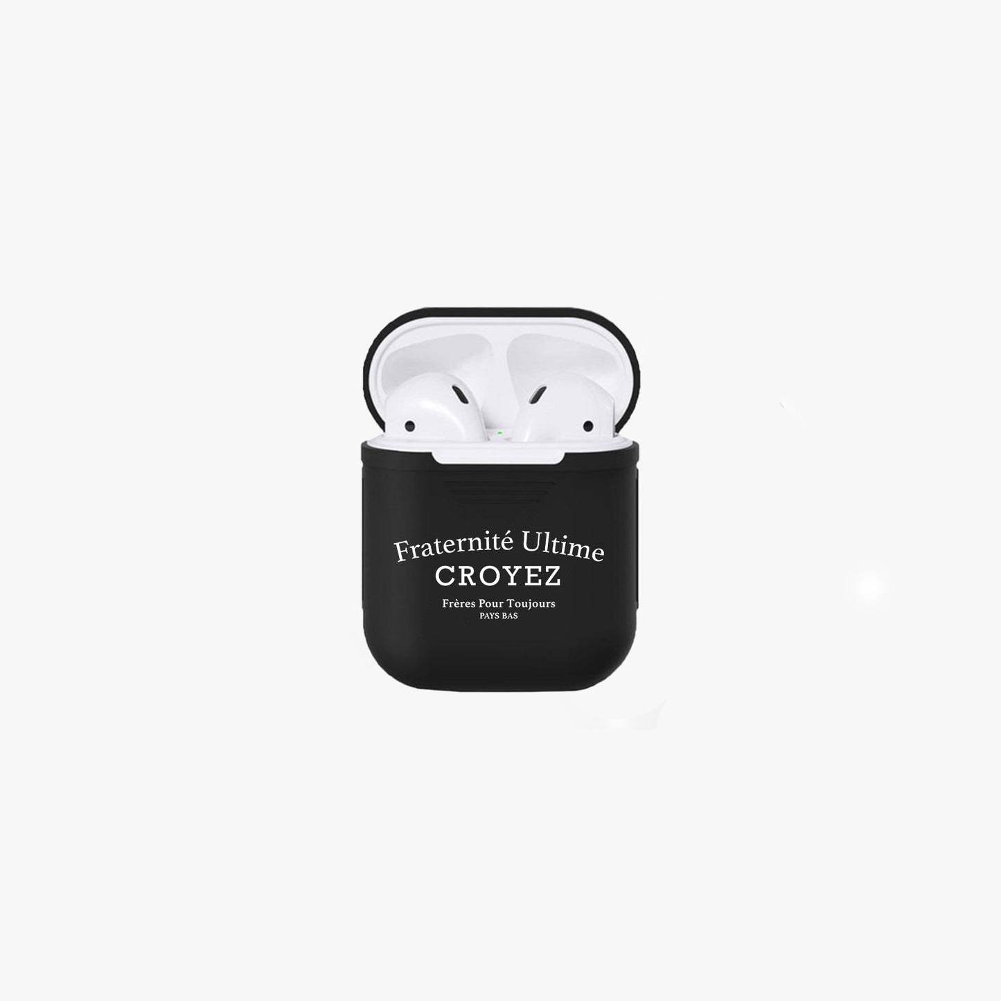 CROYEZ FRATERNITÉ AIRPODS CASE - BLACK/WHITE