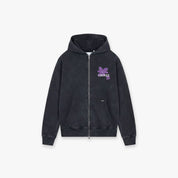 Croyez Botanique Zip Hoodie | Acid Wash/Dark Purple