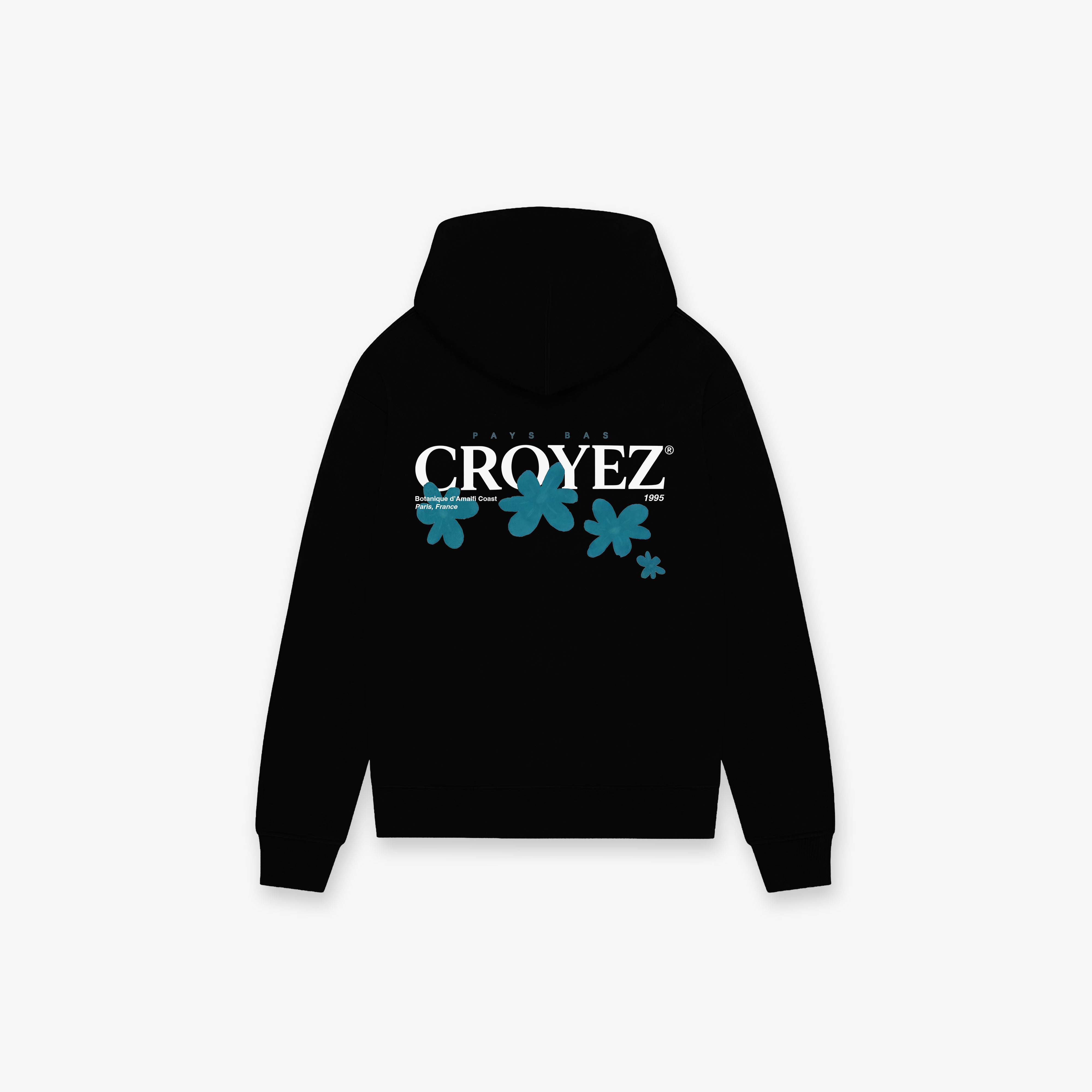 Croyez Botanique Zip Hoodie | Black/Dark Teal
