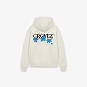 Croyez Botanique Zip Hoodie | Off-White/Tiffany Blue