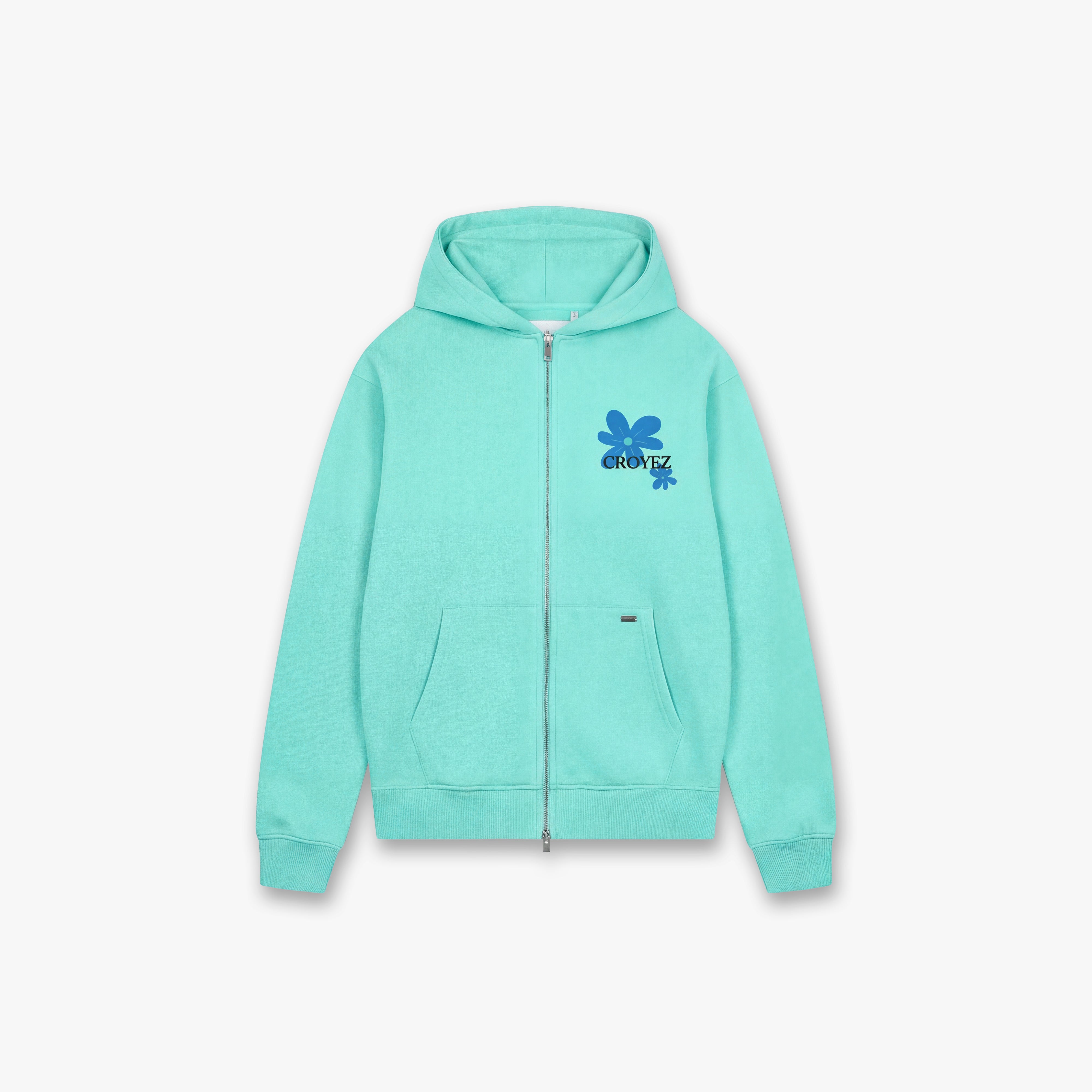  Croyez Botanique Zip Hoodie | Tiffany Blue