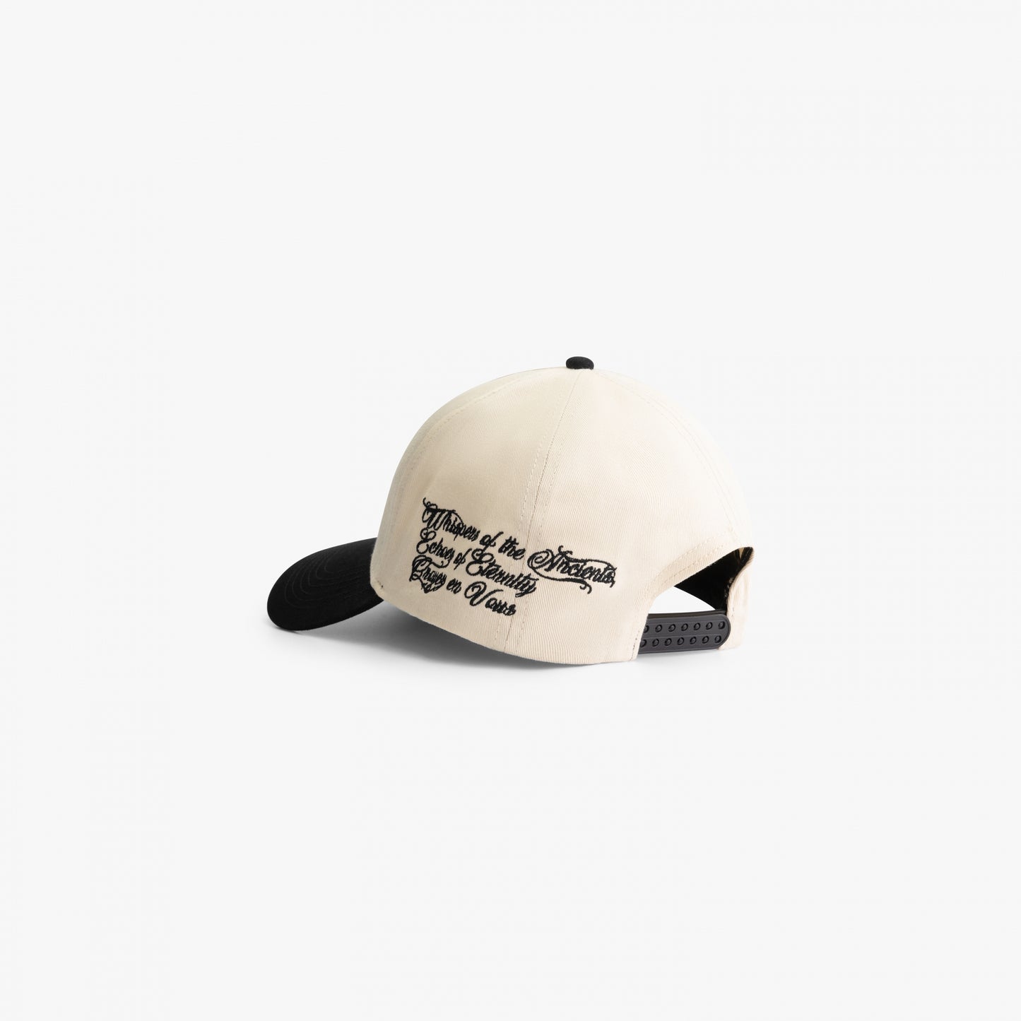 CROYEZ INITIAL BONE BASEBALL CAP - BLACK/OFF-WHITE