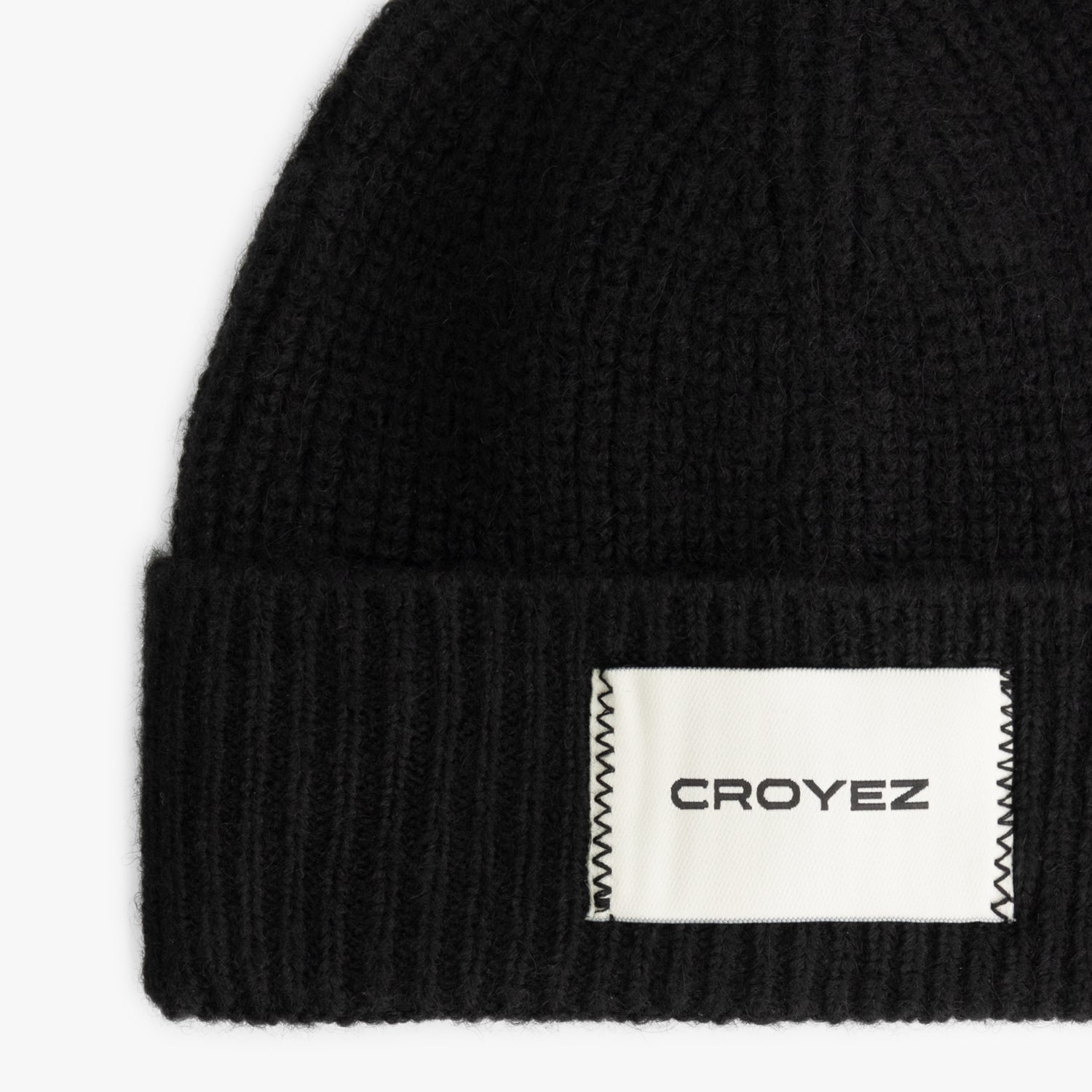 CROYEZ LABEL BEANIE | BLACK