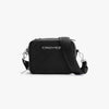 CROYEZ MONOGRAM MESSENGER BAG - BLACK