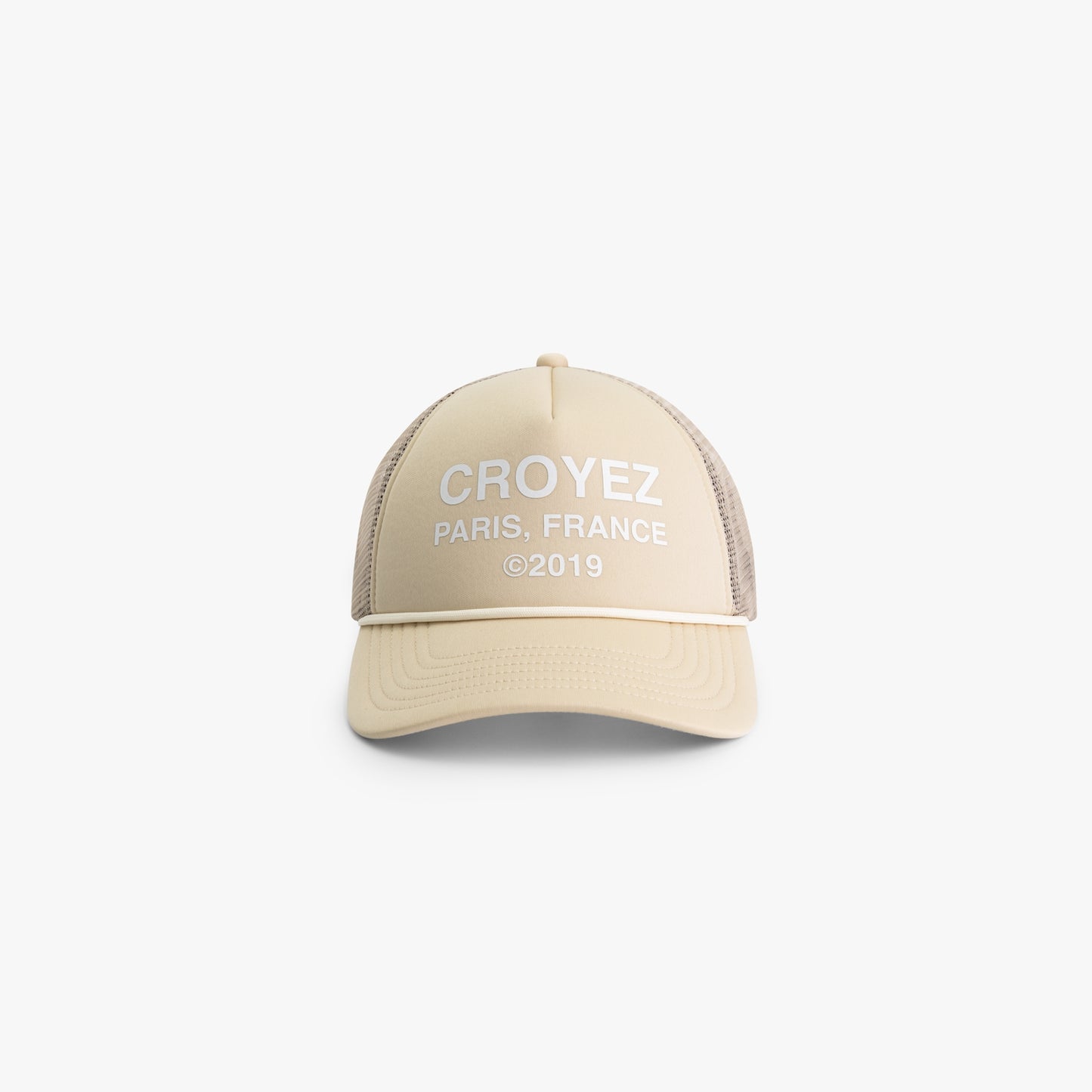 CROYEZ GALLERY TRUCKER CAP - BEIGE/WHITE