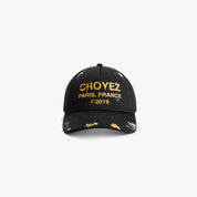 CROYEZ DAMAGED GALLERY TRUCKER CAP | BLACK/YELLOW