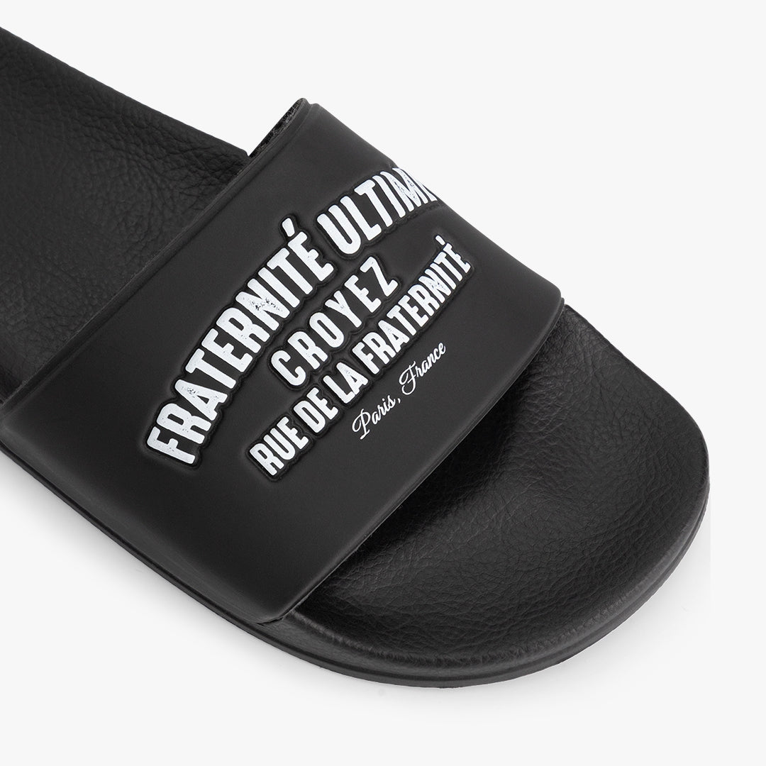 CROYEZ FRATERNITÉ SLIDES | BLACK