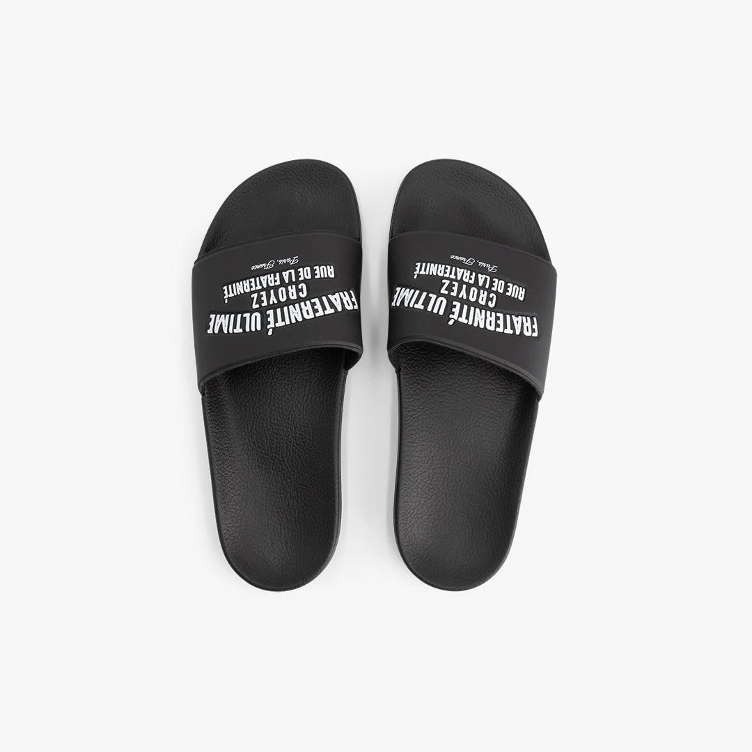 CROYEZ FRATERNITÉ SLIDES | BLACK