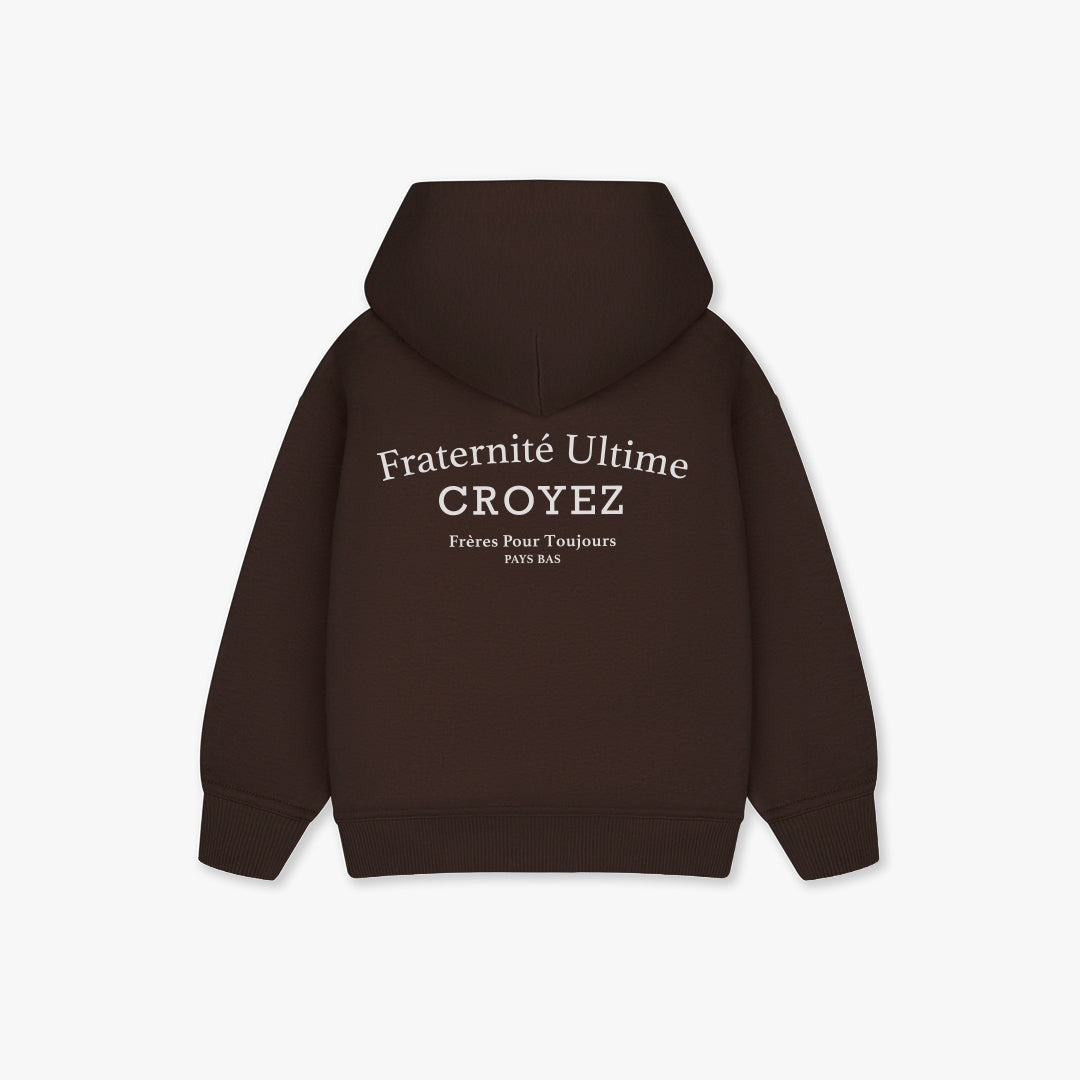 CROYEZ MINI FRATERNITÉ ZIP-HOODIE | BROWN