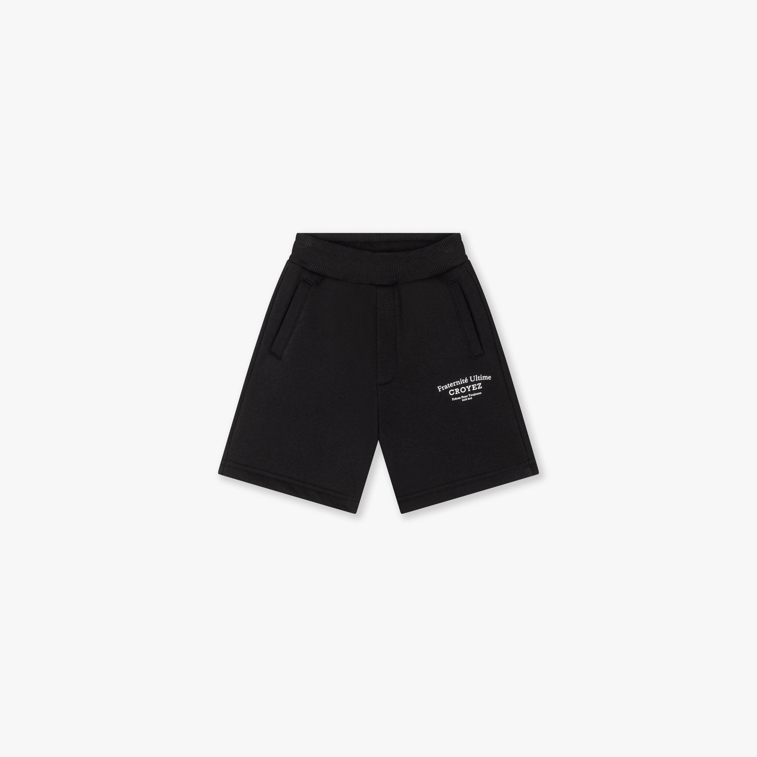CM1-SS25-09-Croyez_Mini_Fraternite_Shorts-Black_Front_7d2a1a58-08c7-49c9-a793-e72cbe25c64f.jpg