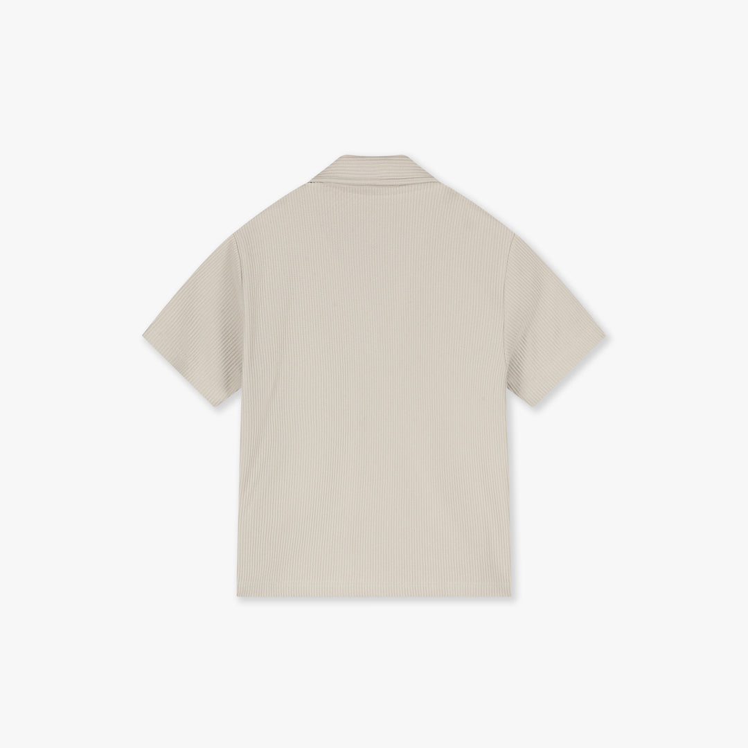 Croyez Mini Ribbed Shirt | Beige