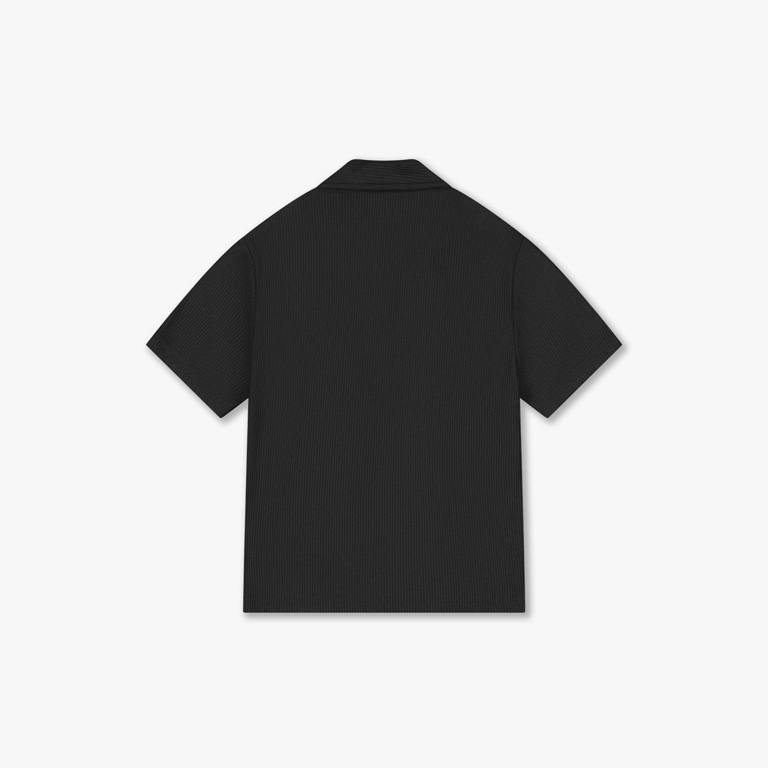 Croyez Mini Ribbed Shirt | Black