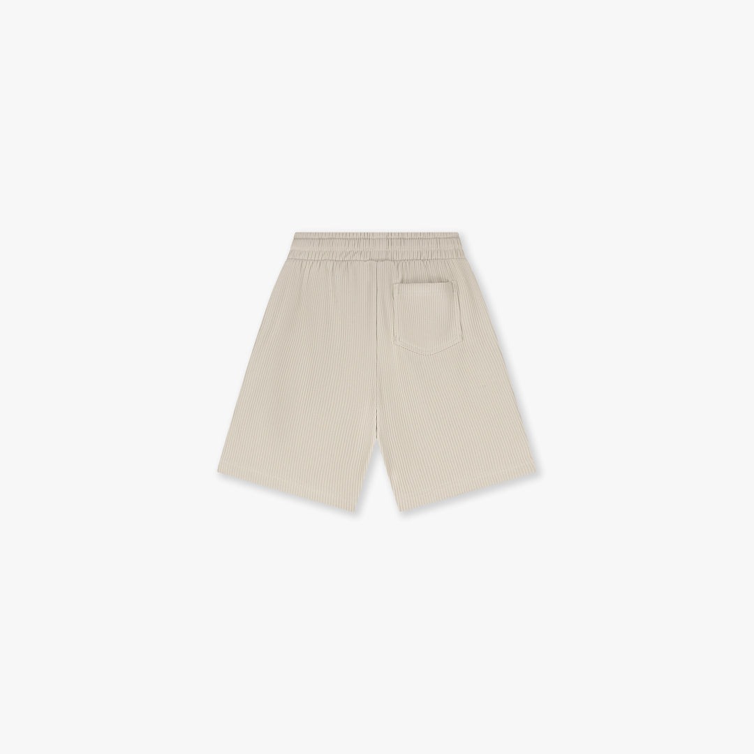 Croyez Mini Ribbed Shorts | Beige