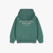 Croyez Mini Fraternité Zip Hoodie | Green/Off-White