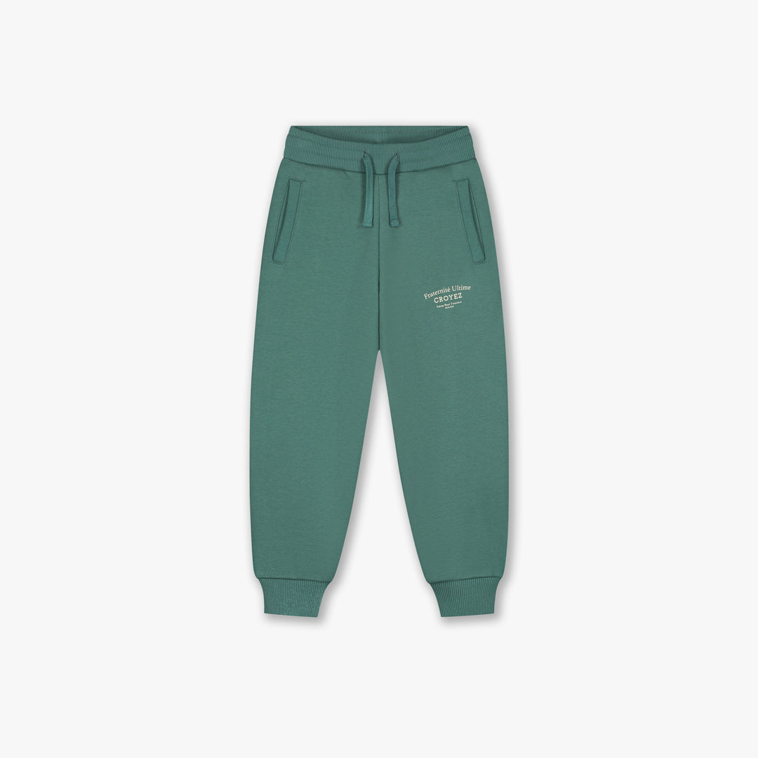 Croyez Mini Fraternité Sweatpants | Green/Off-White
