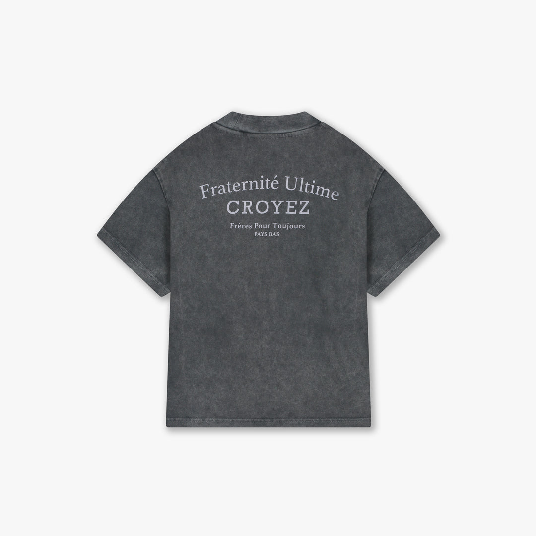 Croyez Mini Fraternité T-Shirt | Acid Wash/White