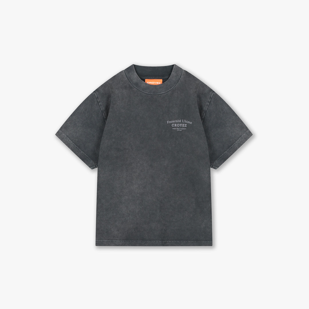  Croyez Mini Fraternité T-Shirt | Acid Wash/White
