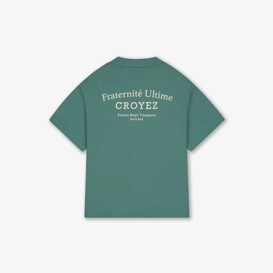 Croyez Mini Fraternité T-Shirt | Green/Off-White
