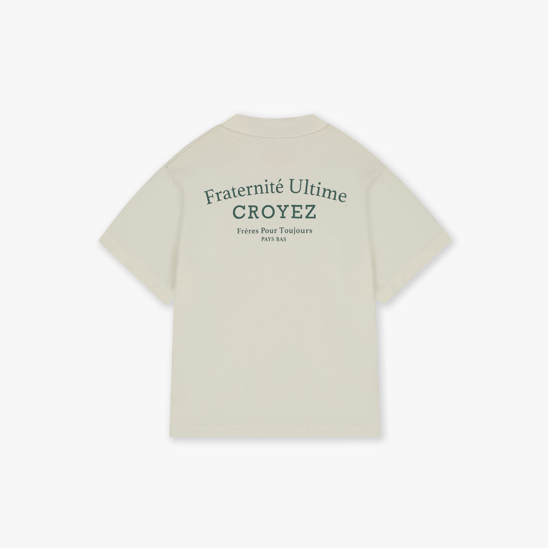 Croyez Mini Fraternité T-Shirt | Off-White/Green