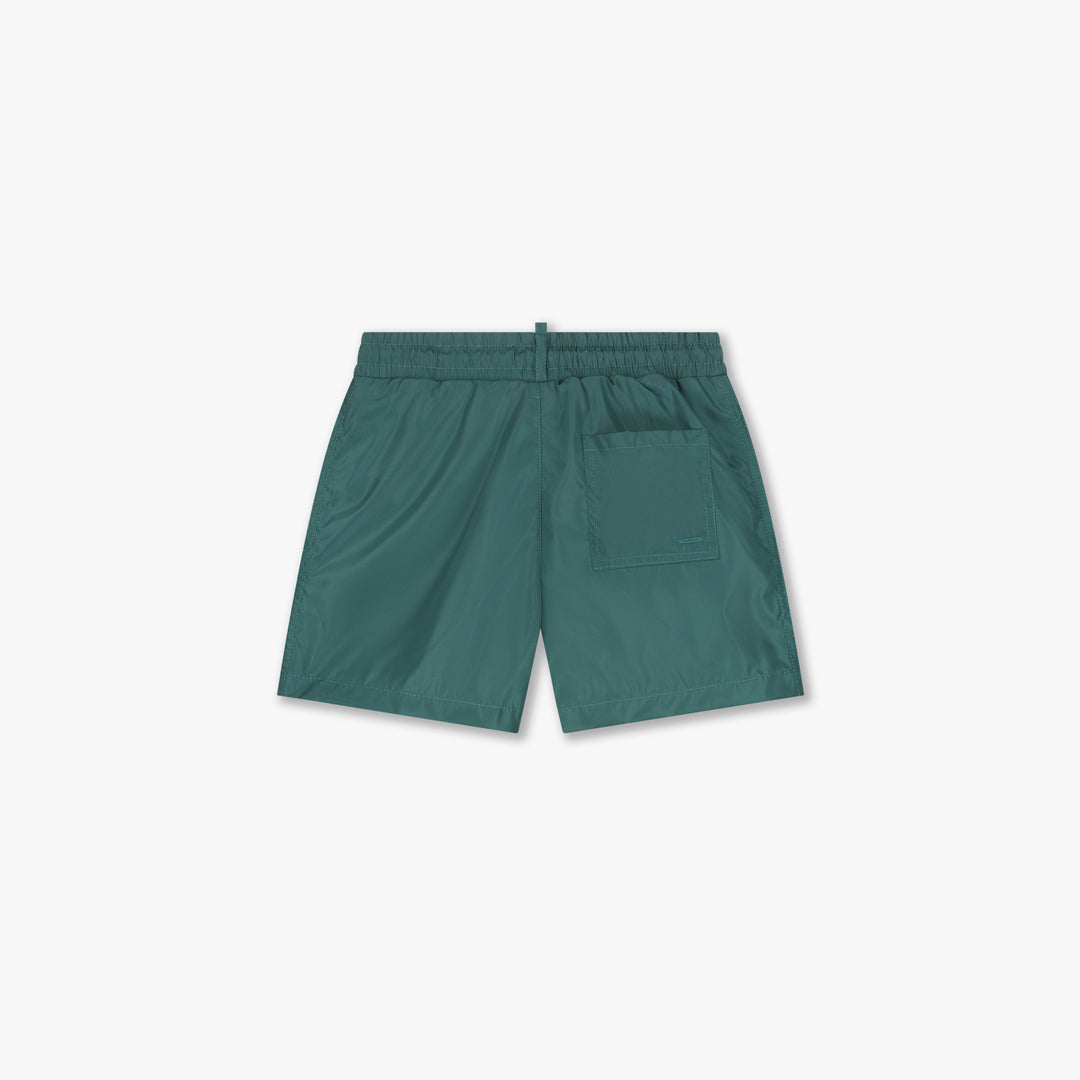 Croyez Mini Fraternité Swim Shorts | Green/Off-White