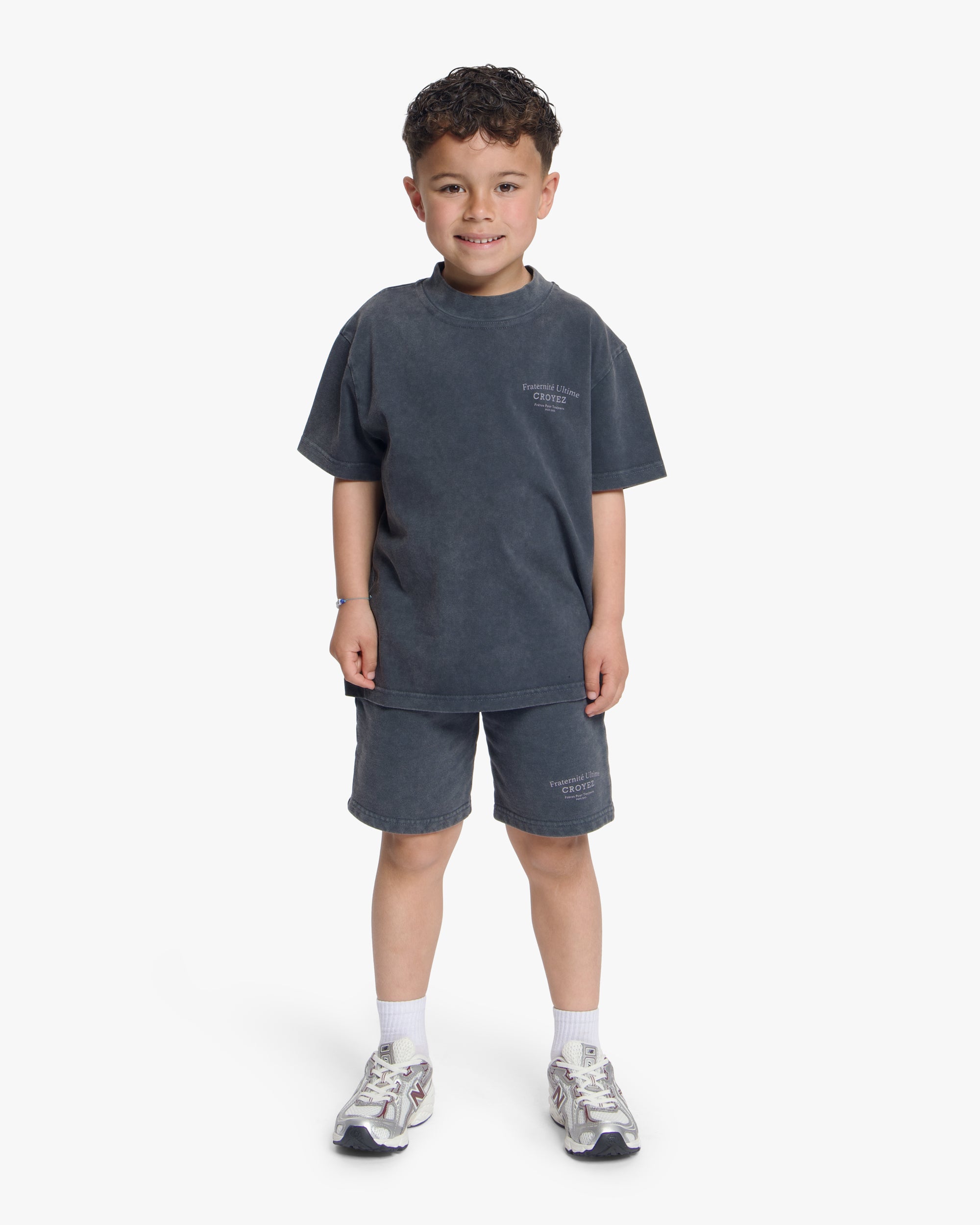 Croyez Mini Fraternité T-Shirt | Acid Wash/White