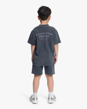 Croyez Mini Fraternité T-Shirt | Acid Wash/White