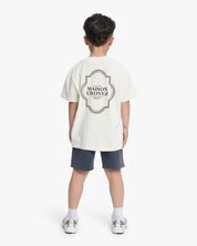 Croyez Mini Moroccan T-Shirt | Off-White/Brown