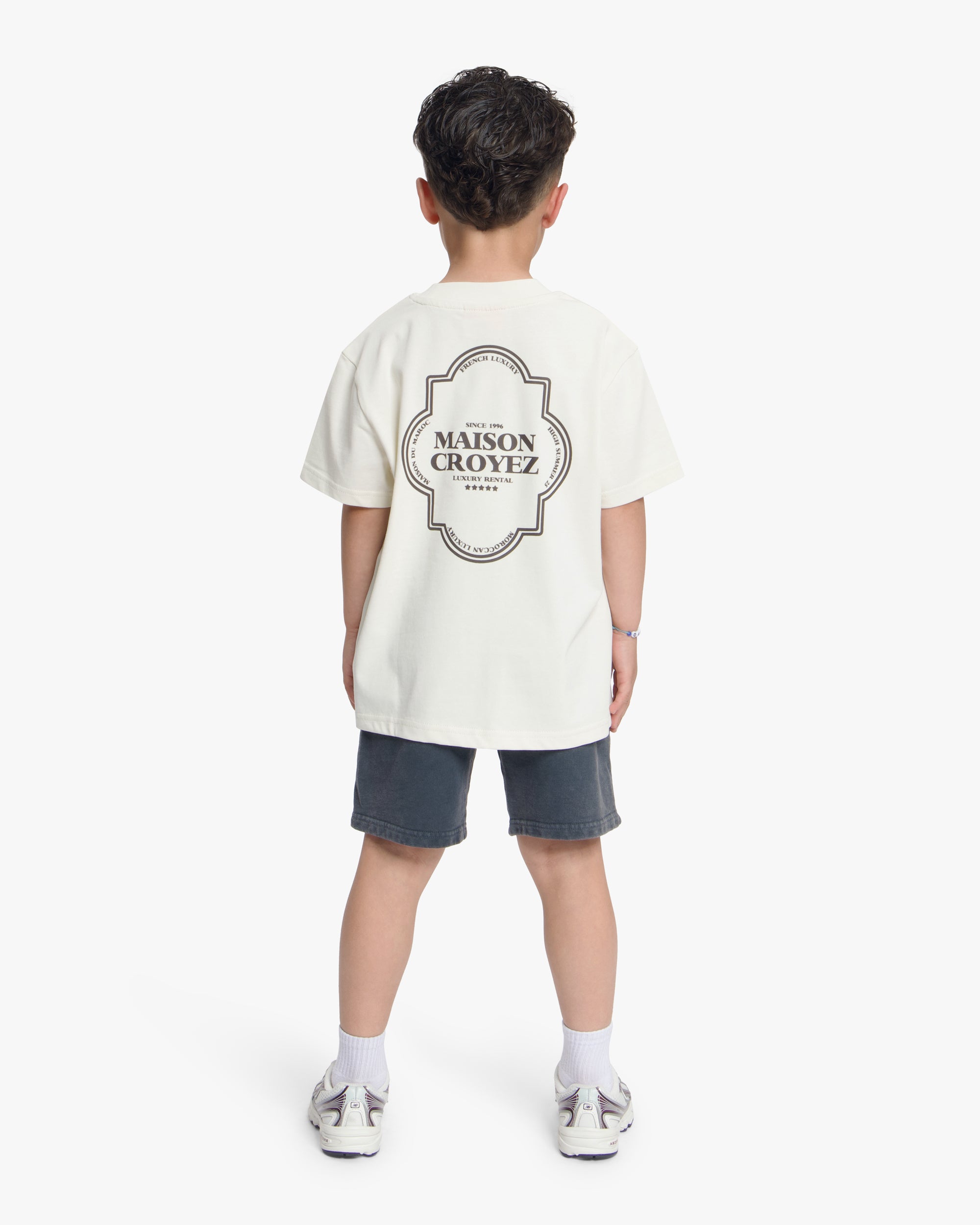 Croyez Mini Moroccan T-Shirt | Off-White/Brown