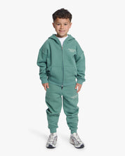 Croyez Mini Fraternité Zip Hoodie | Green/Off-White
