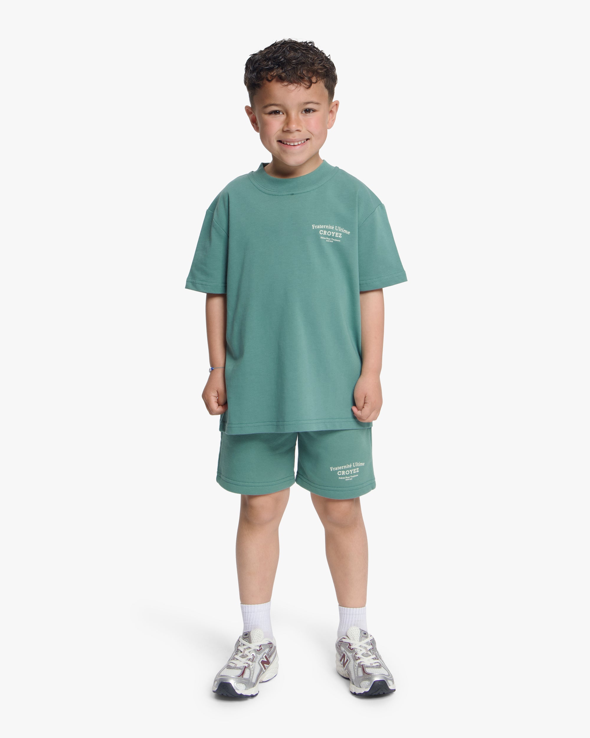 Croyez Mini Fraternité T-Shirt | Green/Off-White
