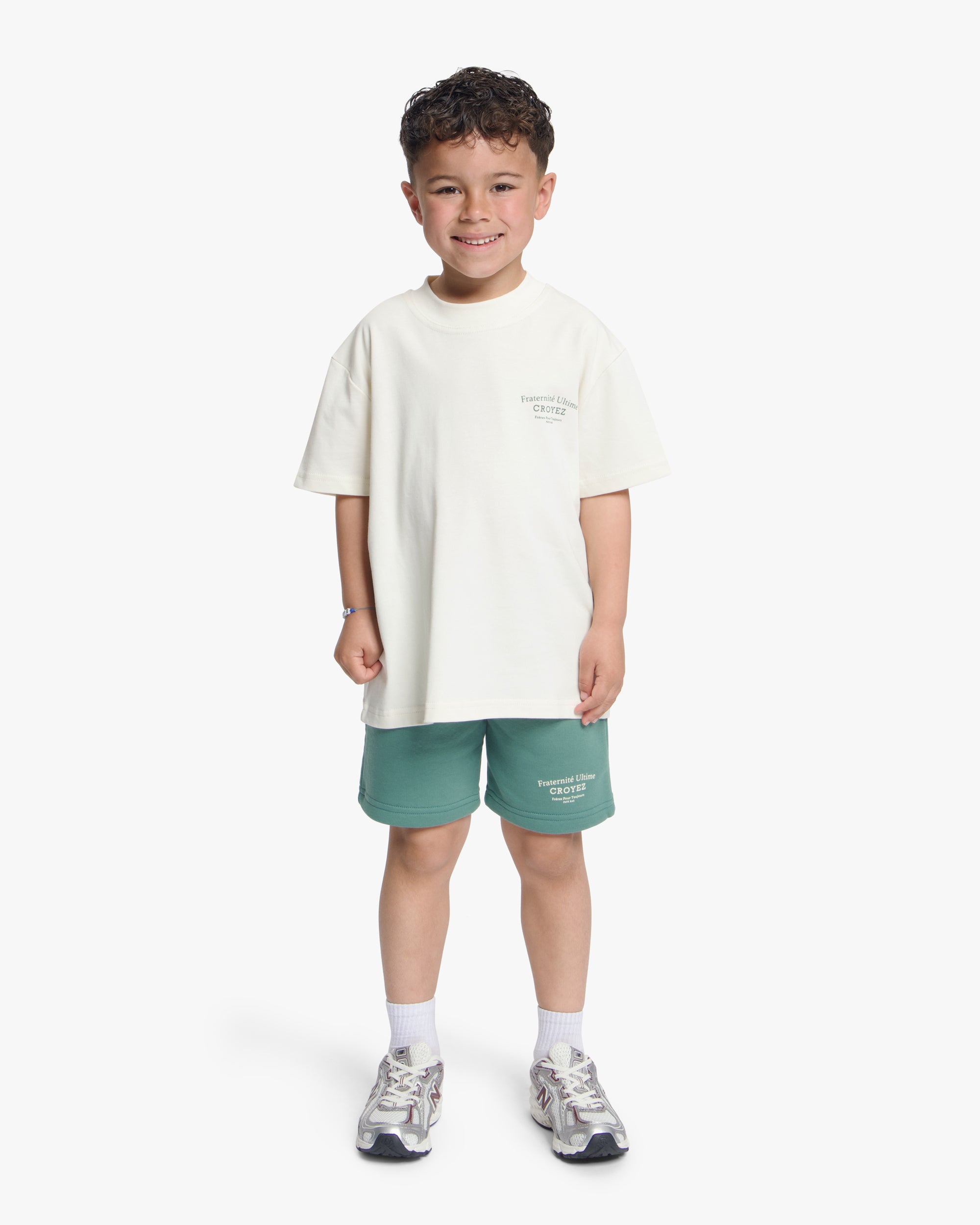 Croyez Mini Fraternité T-Shirt | Off-White/Green