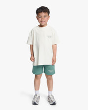 Croyez Mini Fraternité Shorts | Green/Off-White