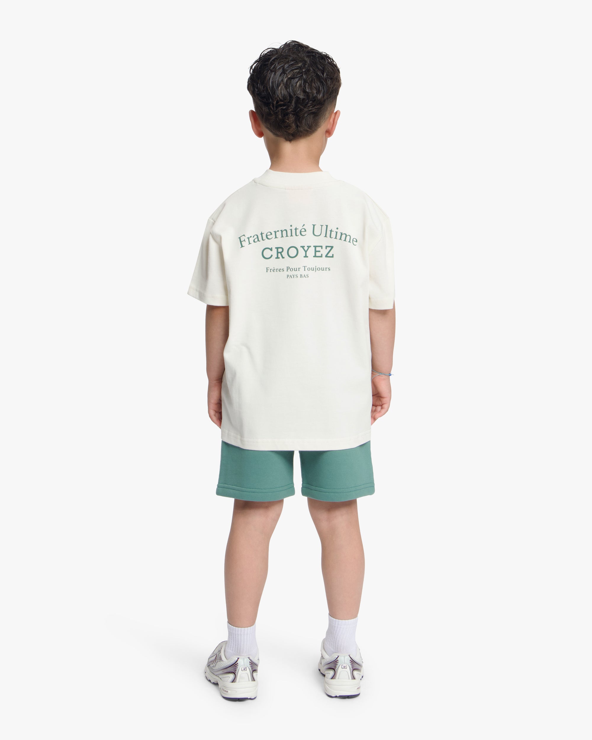 Croyez Mini Fraternité Shorts | Green/Off-White