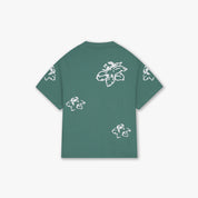 Croyez Mini Initial Flower T-Shirt | Green/Off-White