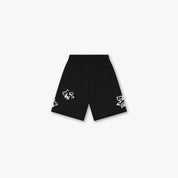 Croyez Mini Initial Flower Shorts | Black/White