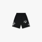 Croyez Mini Initial Flower Shorts | Black/White