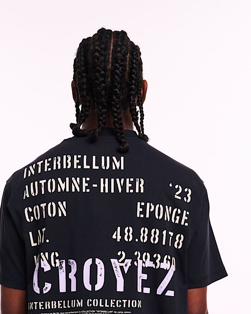 CROYEZ INTERBELLUM T-SHIRT - BLACK/PURPLE