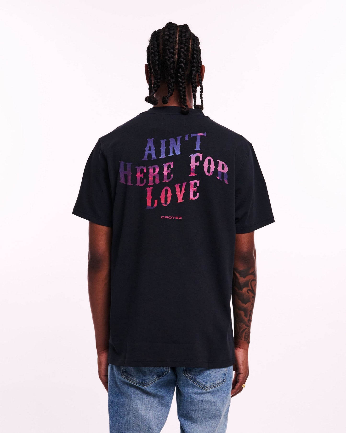 CROYEZ AINT HERE FOR LOVE T-SHIRT - BLACK