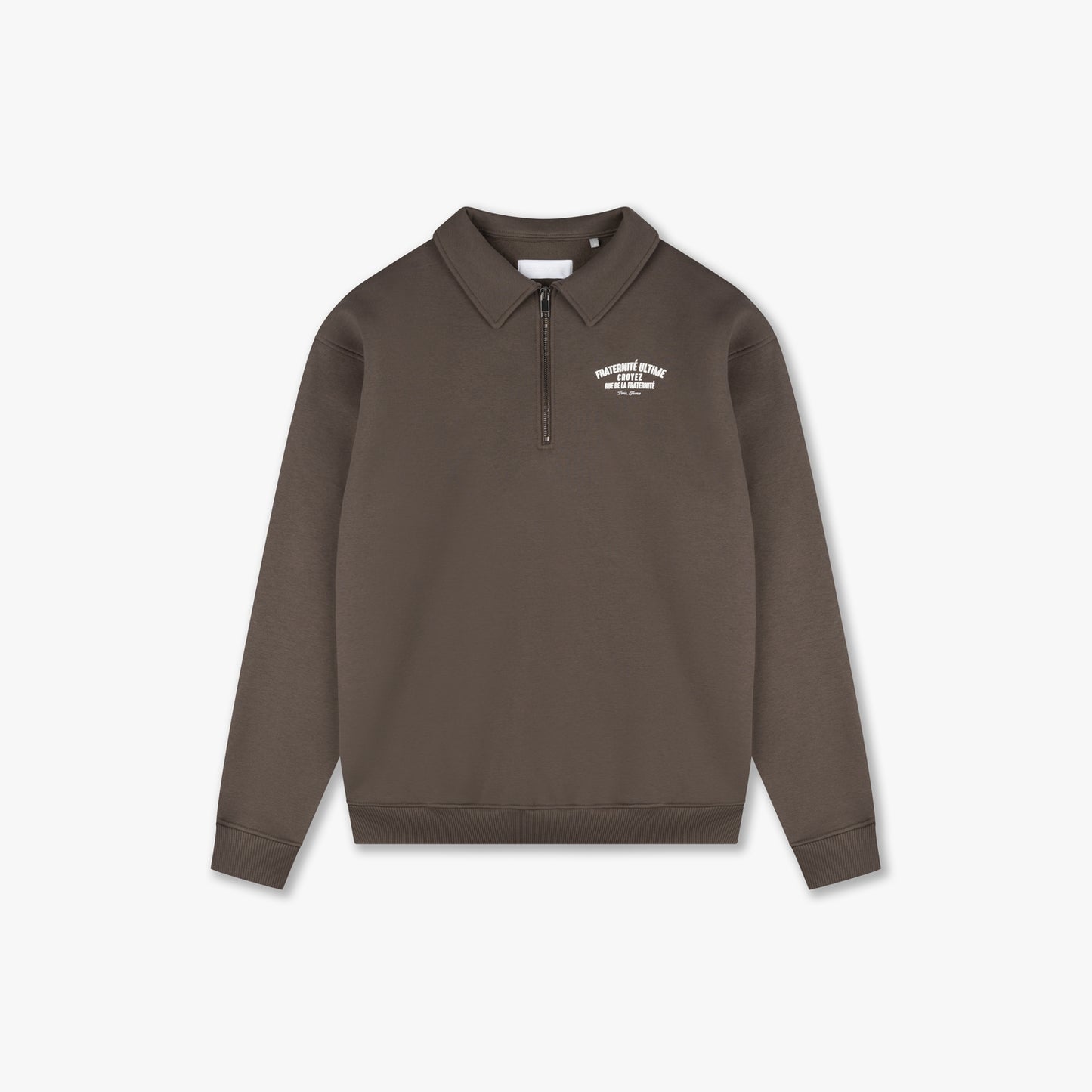 CROYEZ FRATERNITÉ ULTIME HALF ZIP SWEATER - BROWN