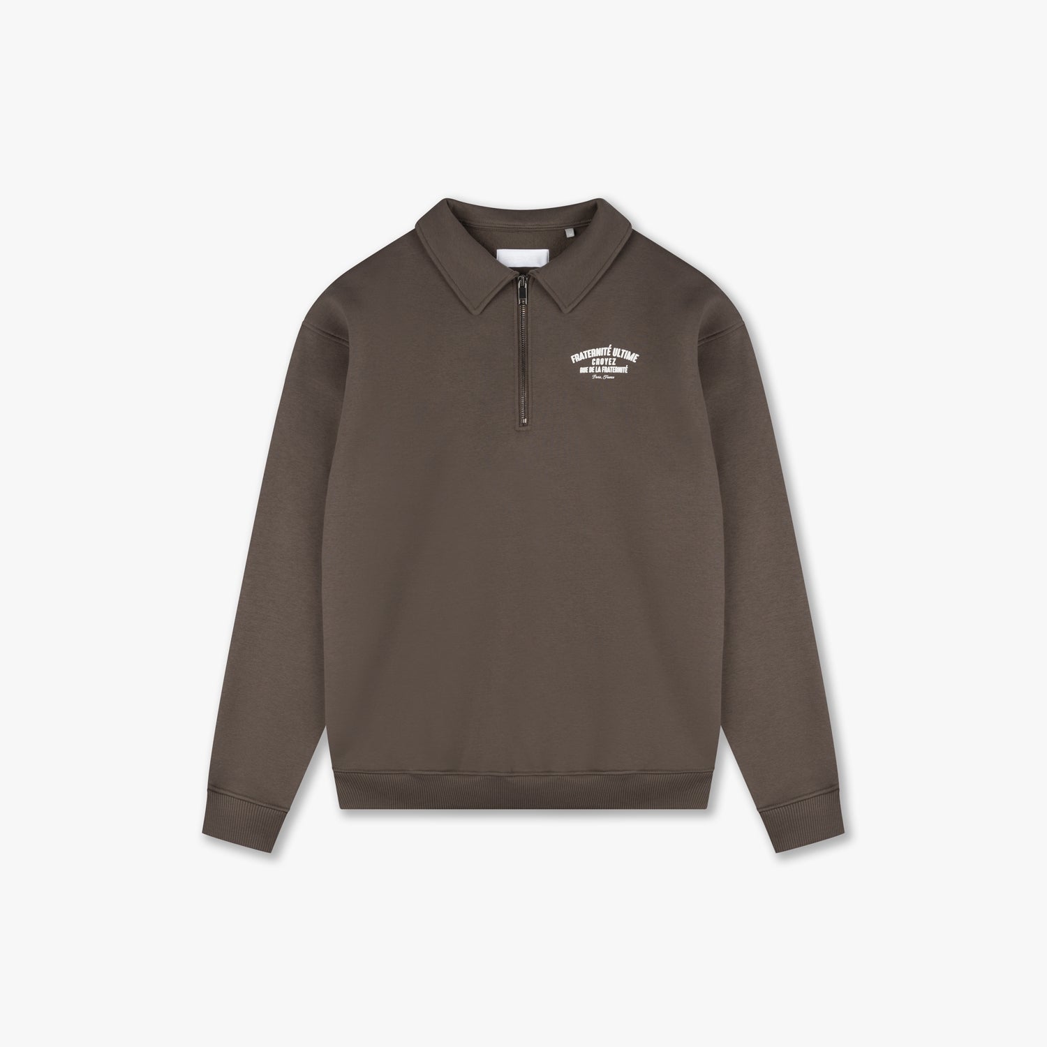 CROYEZ FRATERNITÉ ULTIME HALF ZIP SWEATER - BROWN