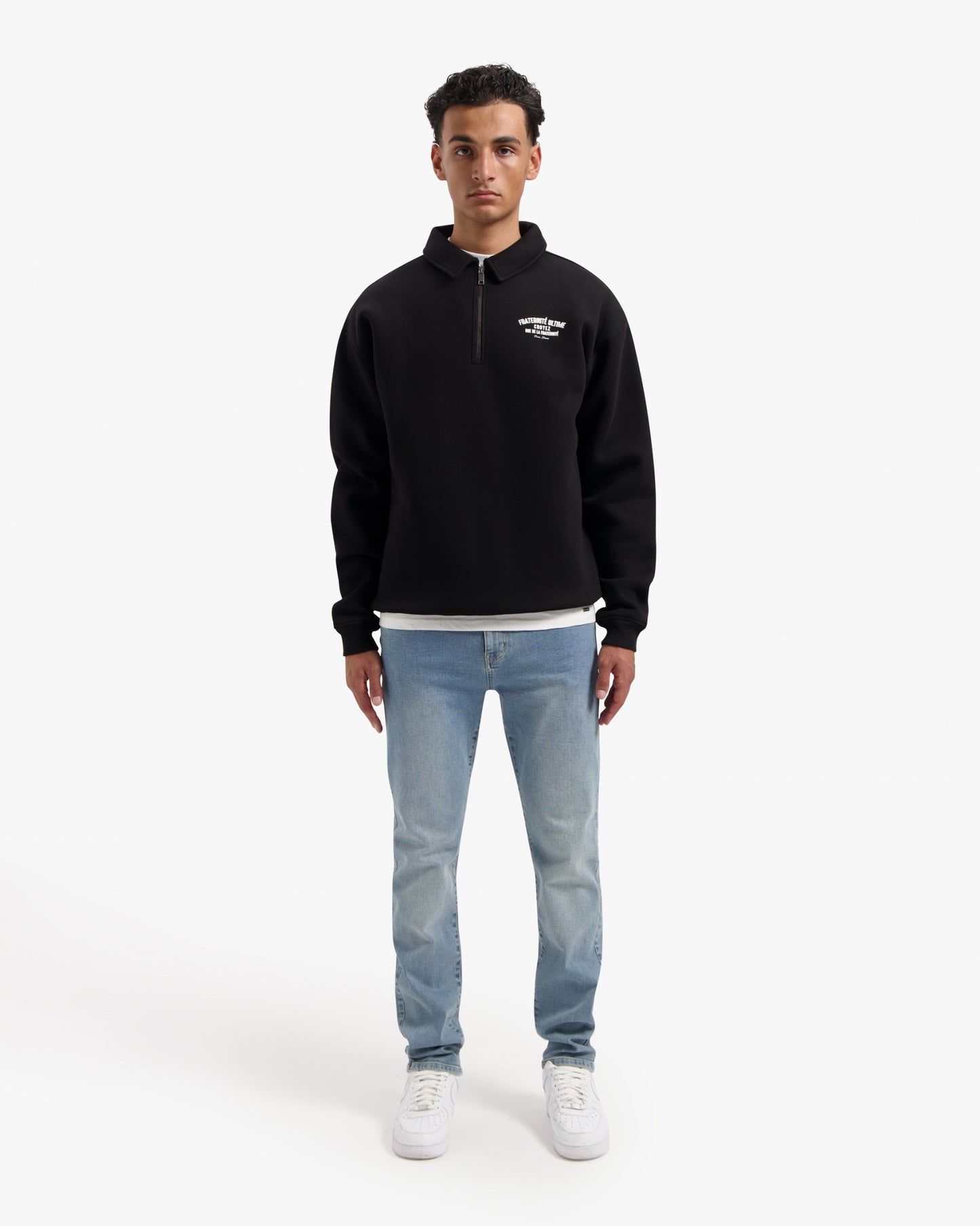 CROYEZ FRATERNITÉ ULTIME HALF ZIP SWEATER - BLACK