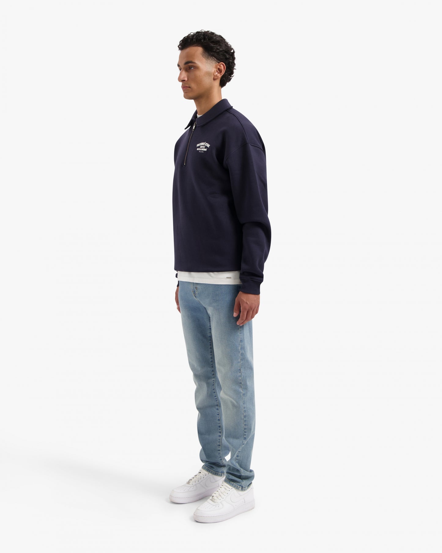 CROYEZ FRATERNITÉ ULTIME HALF ZIP SWEATER - NAVY